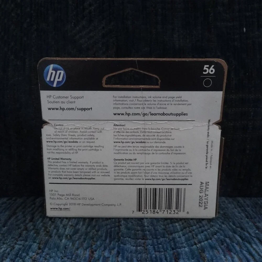 GENUINE HP ~ 56 Black ~ NEW